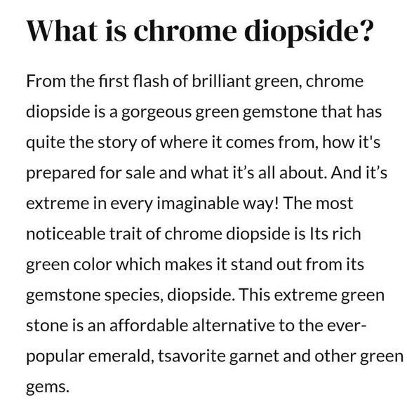 18K Gold Vermeil Russian Chrome Diopiside Pave Drop Earrings - Picture 8 of 10